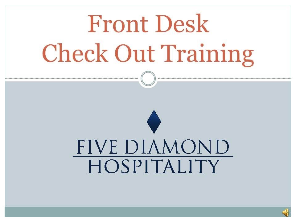 Hotel Front Desk Check Out Training
