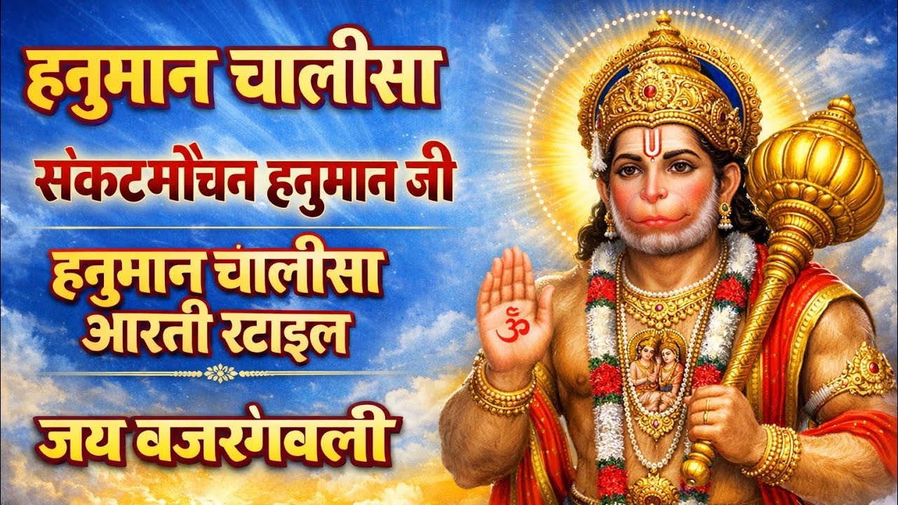 हनुमान चालीसा | संकटमोचन हनुमान जी | हनुमान चालीसा आरती स्टाइल | जय बजरंगबली | Powerful Bhakti Video
