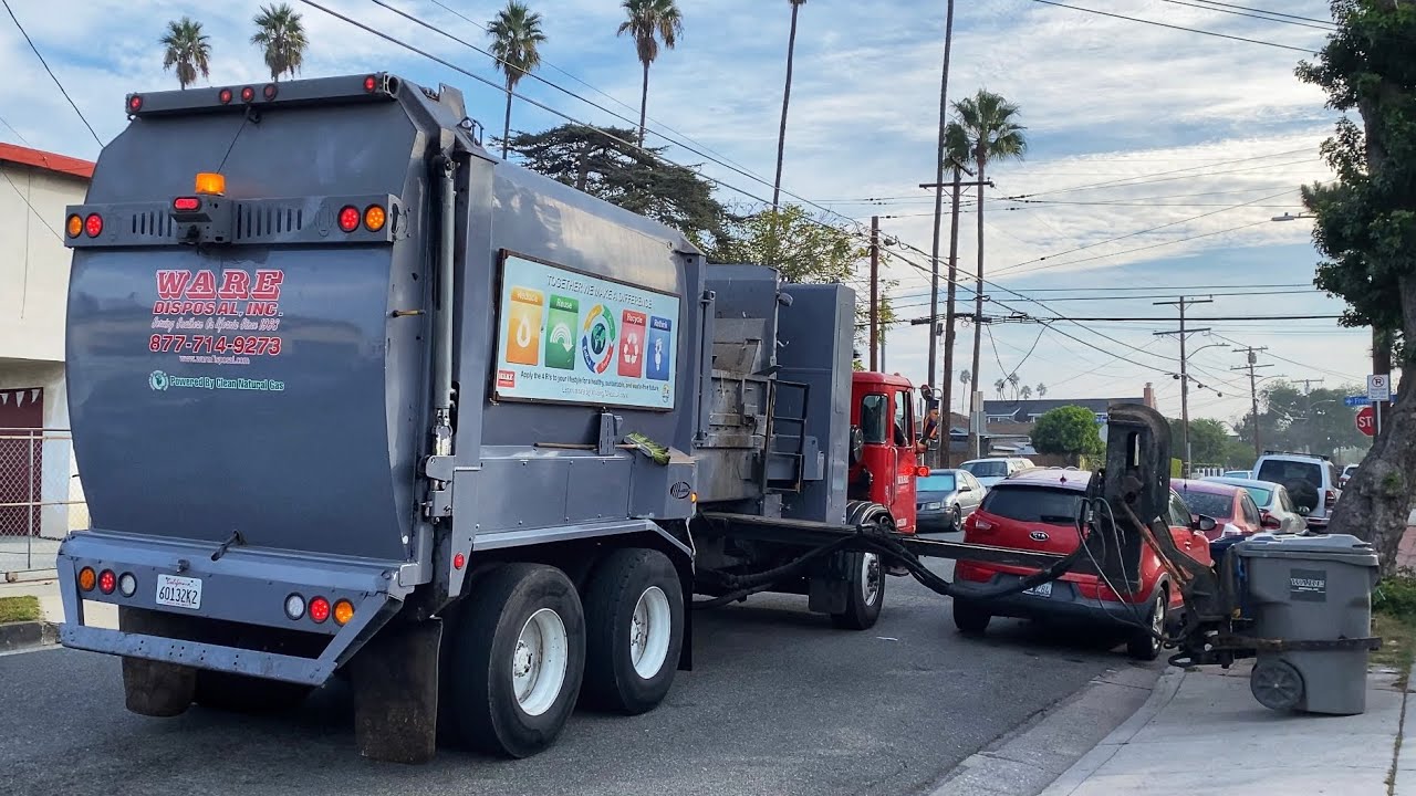 Ware Disposal Inc. Autocar (144) Collecting Trash