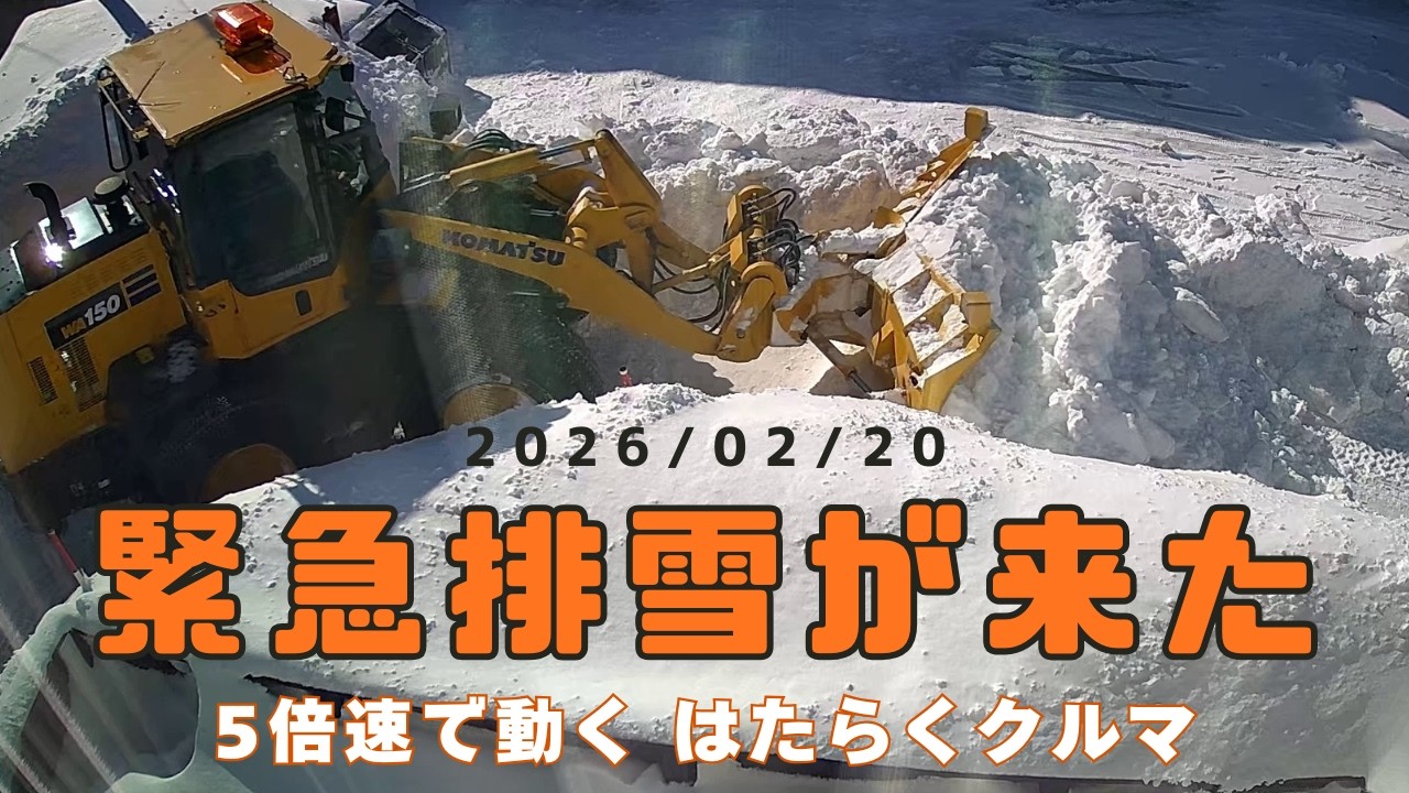 2026年02月20日 市の排雪ではたらくクルマ 5倍速