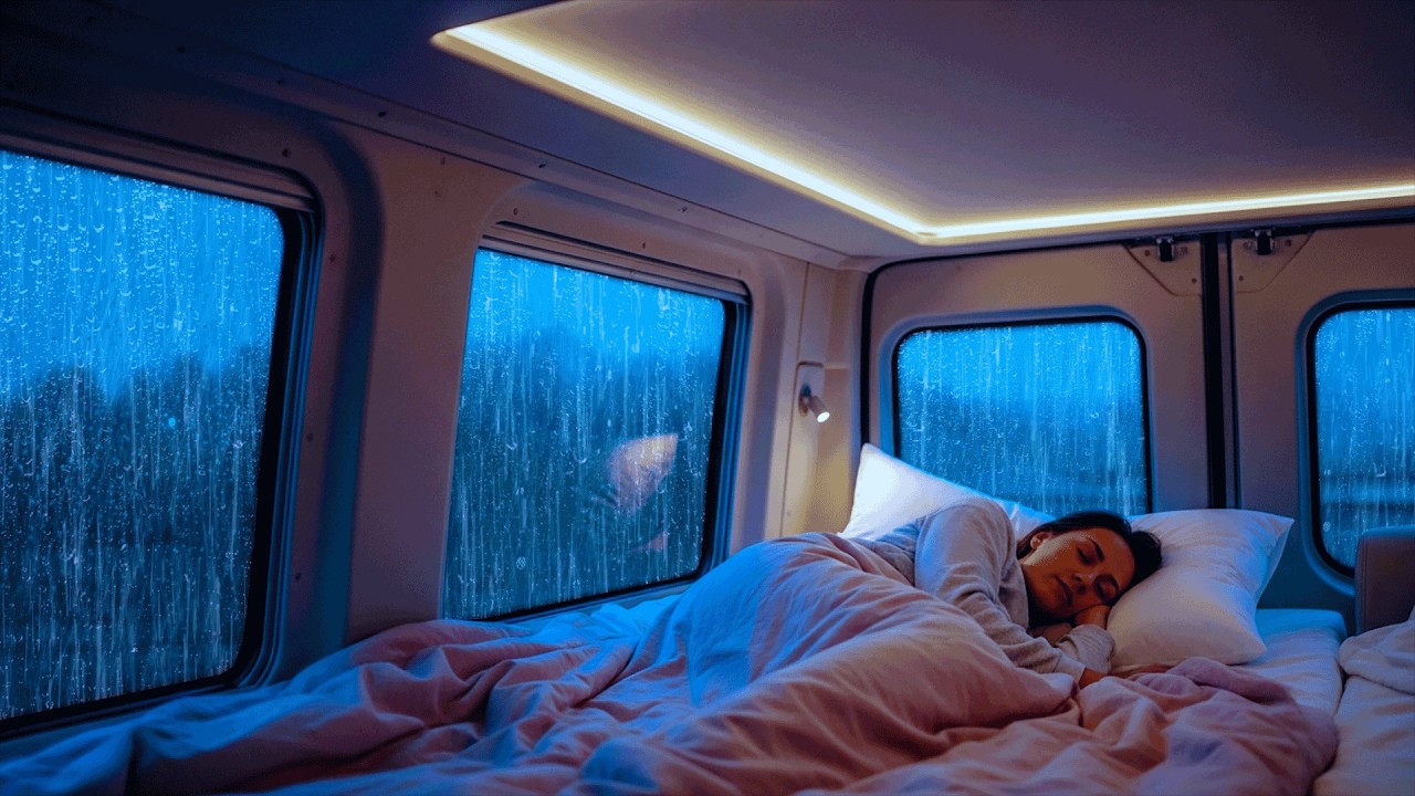 Durma Instantaneamente 🚗⛈️ Chuva Forte e Trovões no Carro para Relaxar e Reduzir a Ansiedade