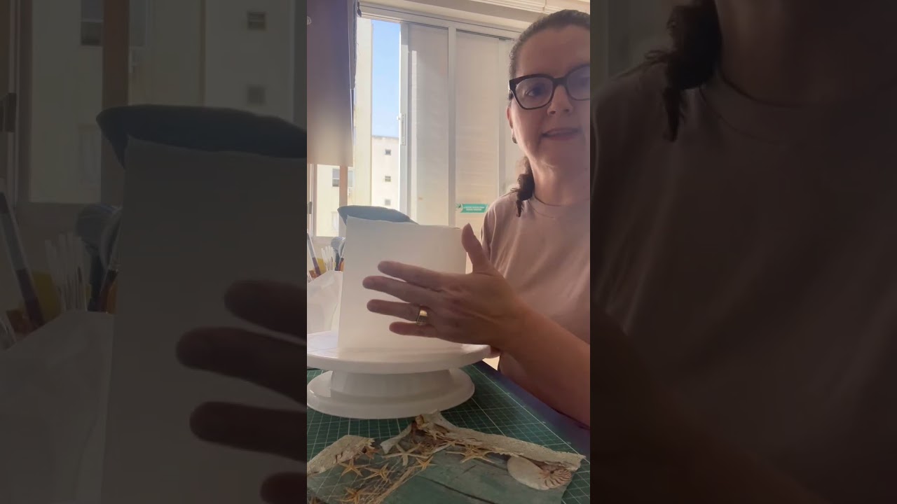 Cachepô de vela com Decoupagem 