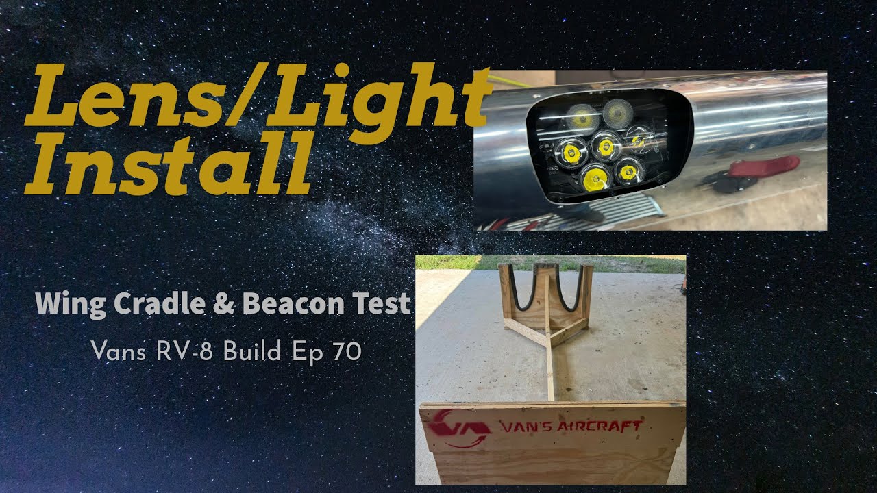 Vans RV-8 Landing Light Lens Install Ep 70