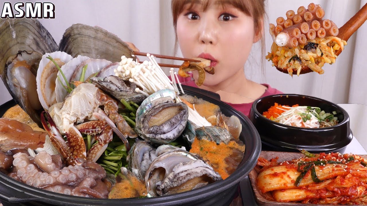 ASMR Mukbang｜용인 신봉동 맛집, 연평도해물탕에서 푸짐한 해물탕을 사먹어 봤어요!!