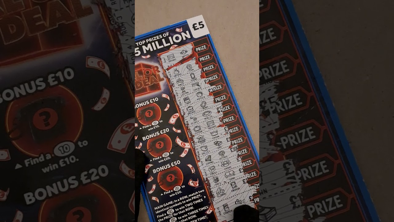 Scratching DEAL OR £5 Scratch Card day 119 