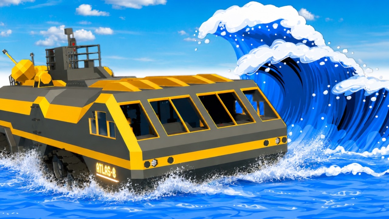 Выживание во время цунами в ПОДВОДНОМ ТАНКЕ! (Stormworks)