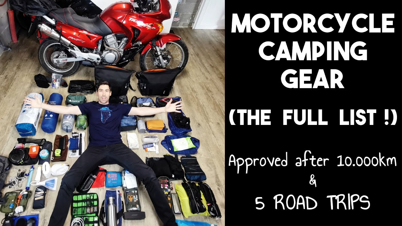 Motorcycle Gear for camping and travelling : the full list ready for Adventure