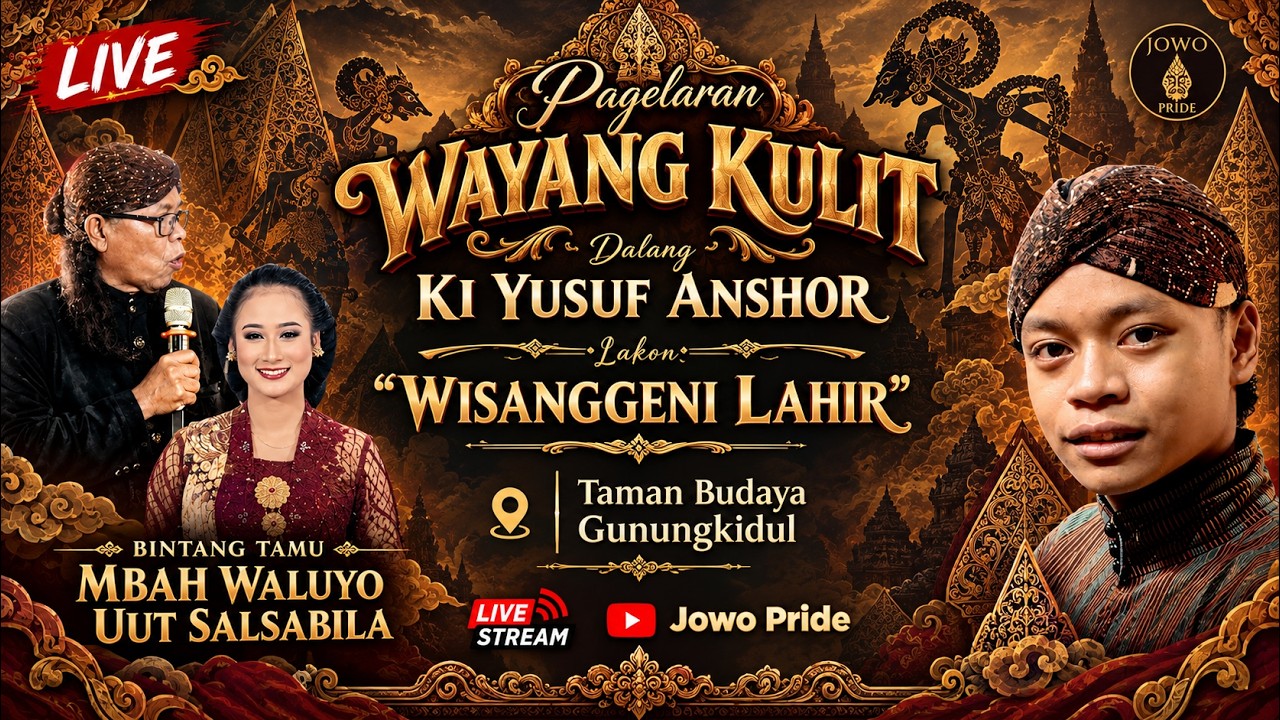 🔴LIVE Wayang Kulit Ki Yusuf Anshor BT Mbah Waluyo & Uut Salsabilla Lakon Wisanggeni Lahir Yogyakarta