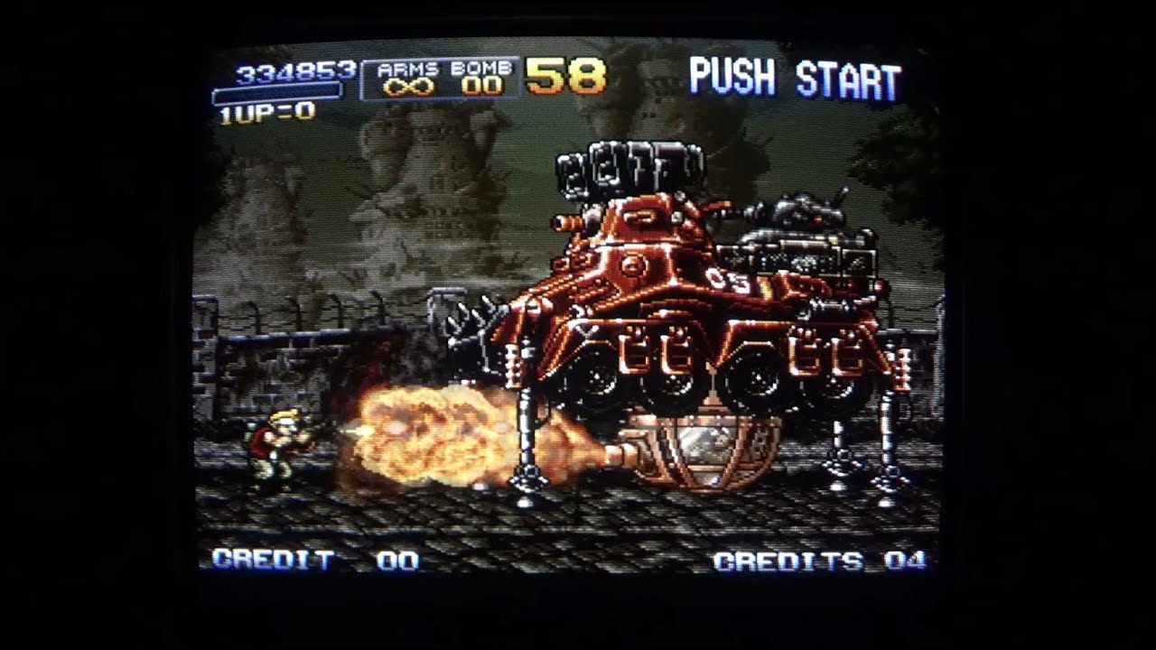Metal Slug & Double Dragon Neo Geo AES Test gameplay CRT Gaming