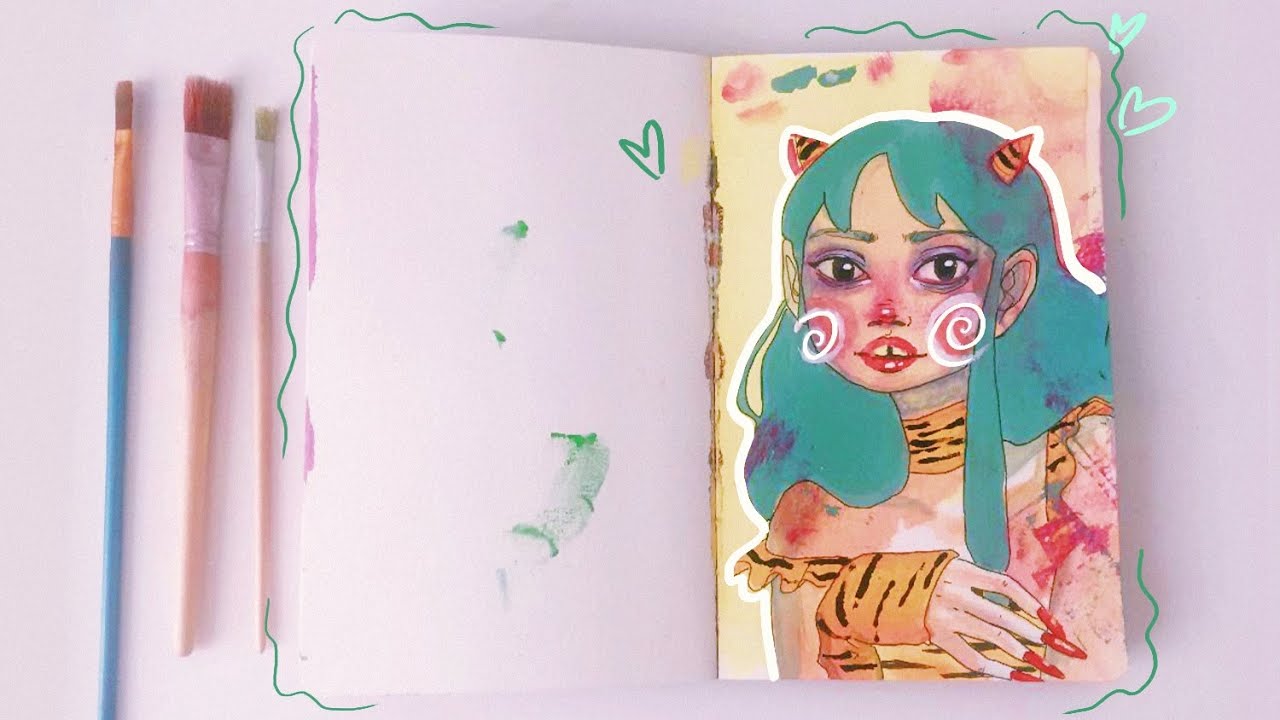 Painting Lum Invader 🐯 || Quick Painting in my Sketchbook