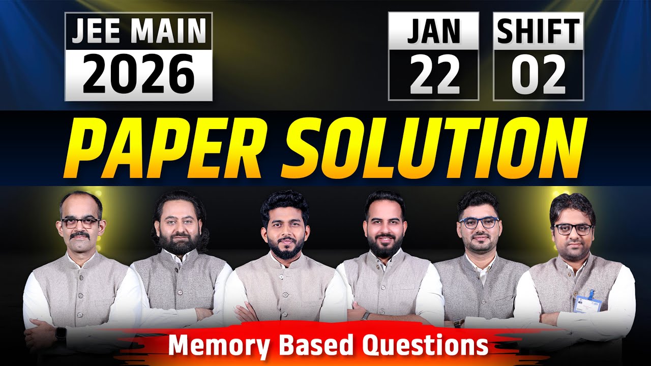 JEE Main 2026 Paper Solution (Session 1) | 22nd Jan. Evening Shift by ALLEN