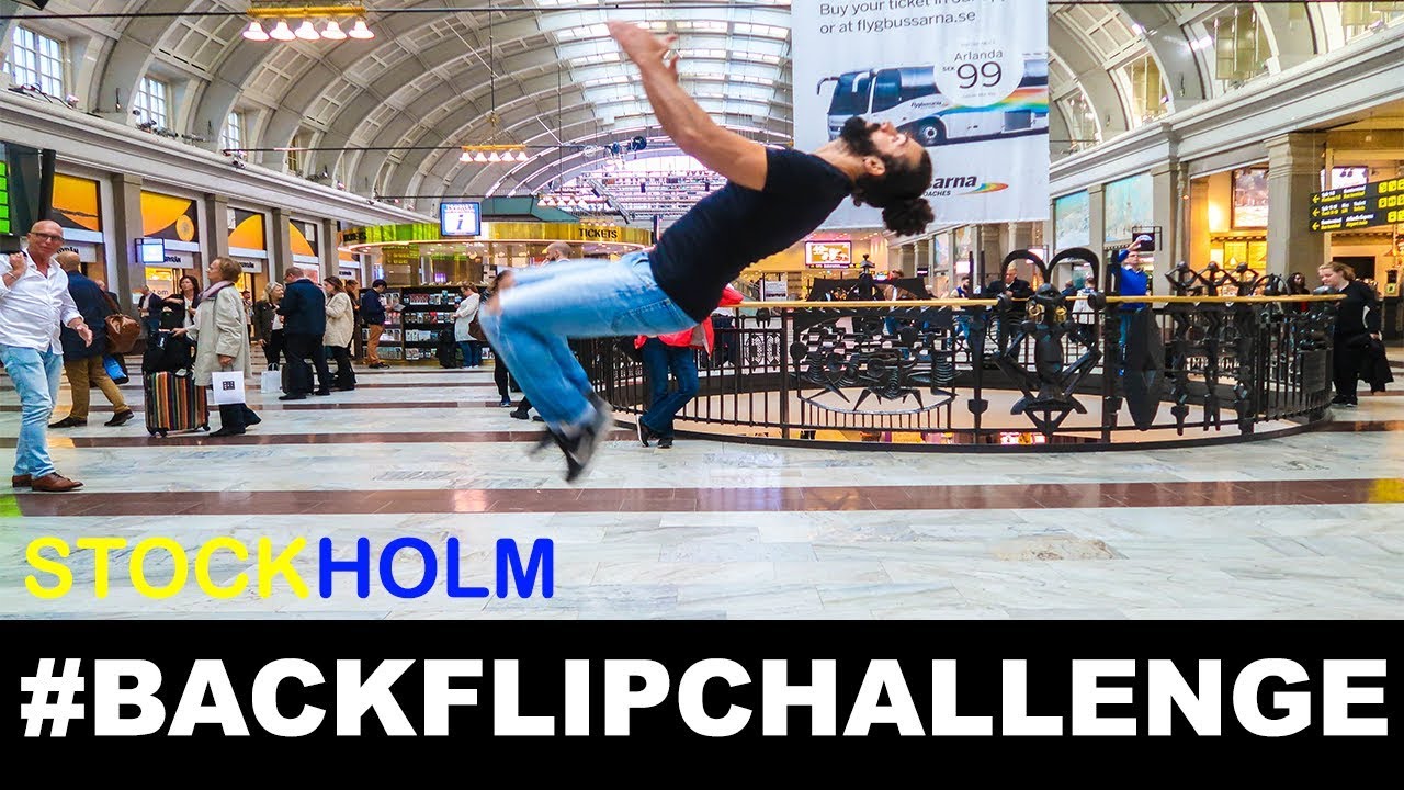 #Backflipchallenge in Stockholm , Sweden