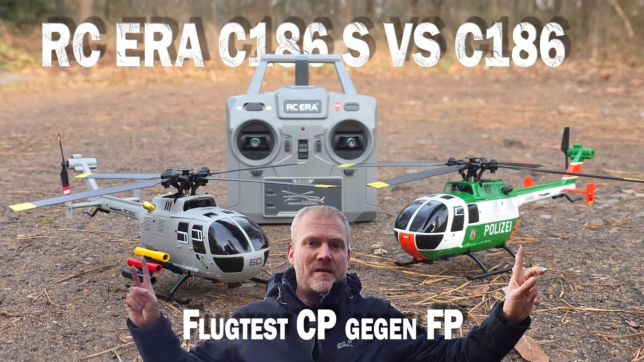 Der neue RC ERA C186 S RC Helikopter m Vergleich zum RC ERA C186 - Brushles CP gegen  Corles FP -
