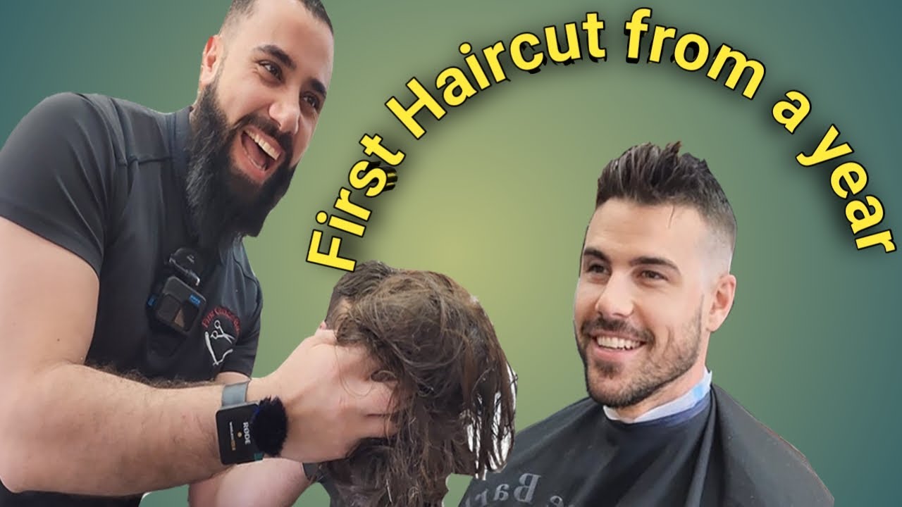 Asmr real mens haircut , Asmr haircut scissors and clippers  Beast haircut transformation