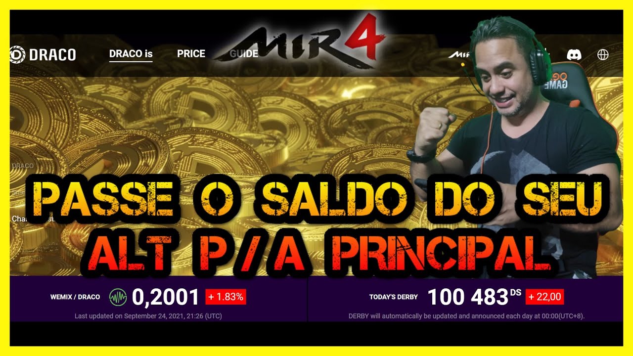 PASSE O SALDO DE UMA CARTEIRA WEMIX PARA OUTRA  - MIR4 NFT MMORPG $$$