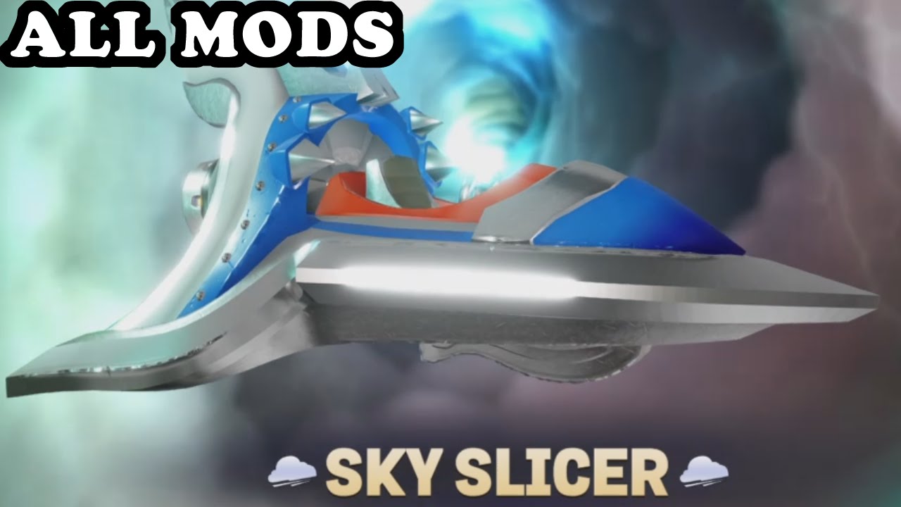 Skylanders Superchargers - Sky Slicer All Mods GAMEPLAY