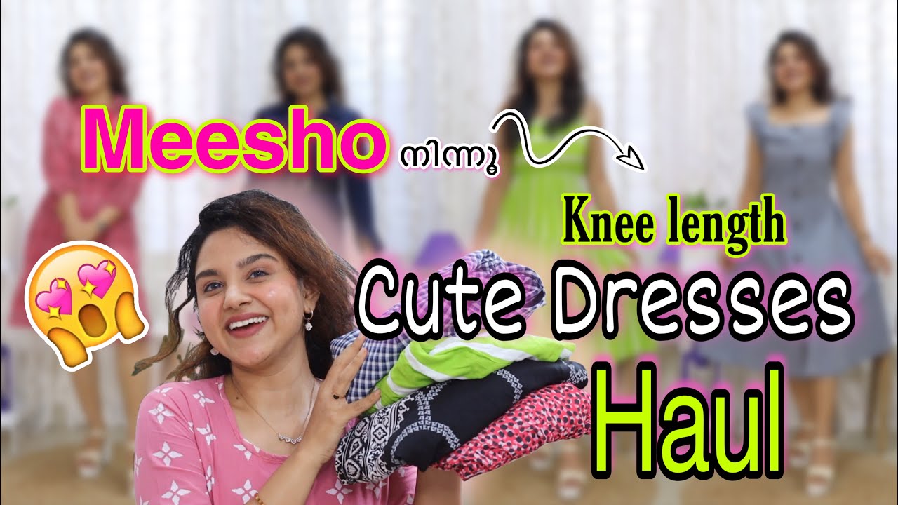₹349 മുതൽ 😍 Affordable & Stylish Dressുകൾ ~ Meesho Haul / PurPle KohL Megha