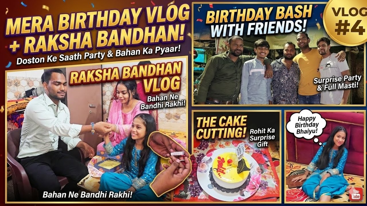 Birthday + Rakshabandhan Special Vlog 🎂🎁 | Full Family Masti😂 | Vlog #4