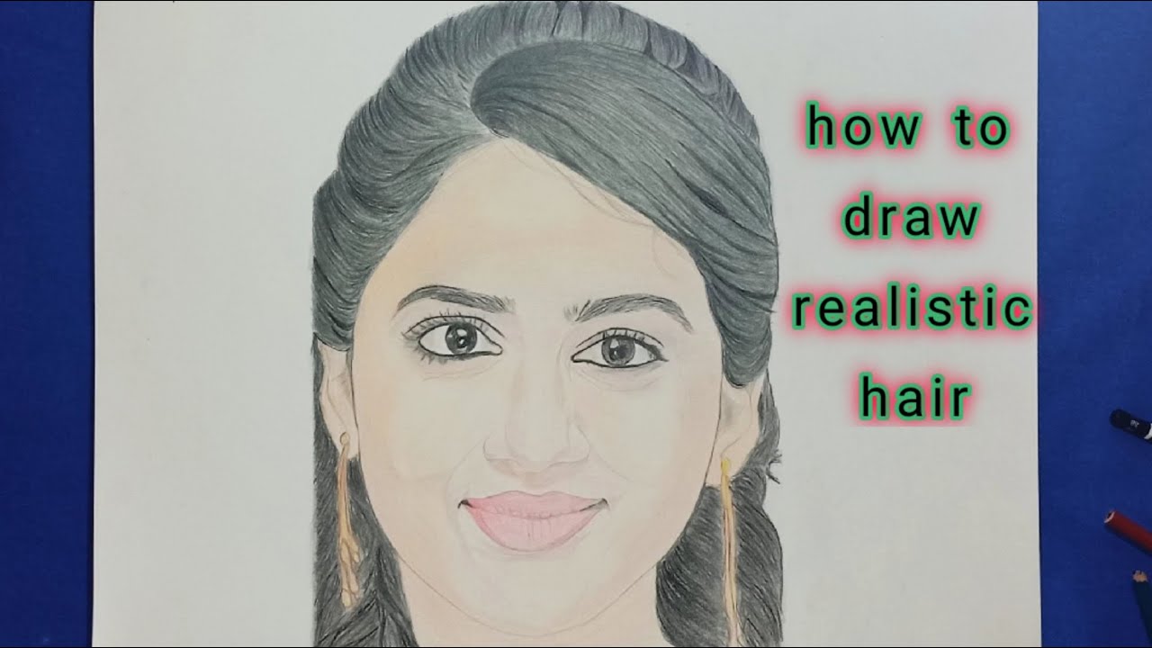 Miya George| how to draw realistic hair|kalaiartdrawings...