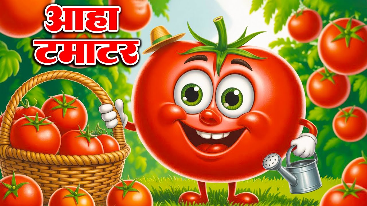 आहा टमाटर - Aaha Tamatar Bade Mazedar | Hindi Nursery Rhymes And Kids Song | Duggu Rhymes Tv