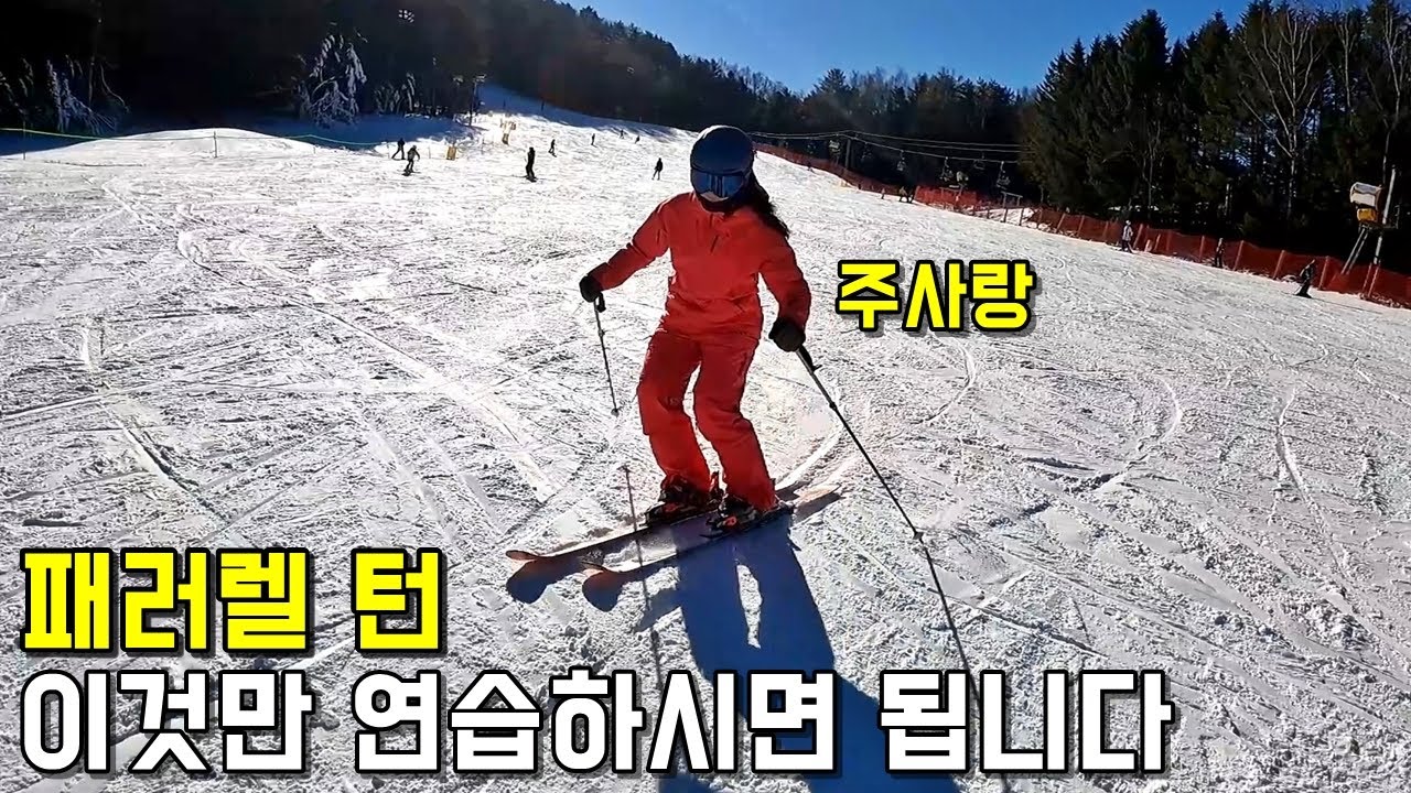 패러렐 턴 (11자) 이것만 연습하시면 됩니다! - 주사랑 스키 기초