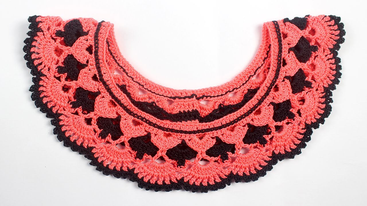 Very easy crochet collar | crochet neck design | কুশিকাটার গলাার ডিজাইন