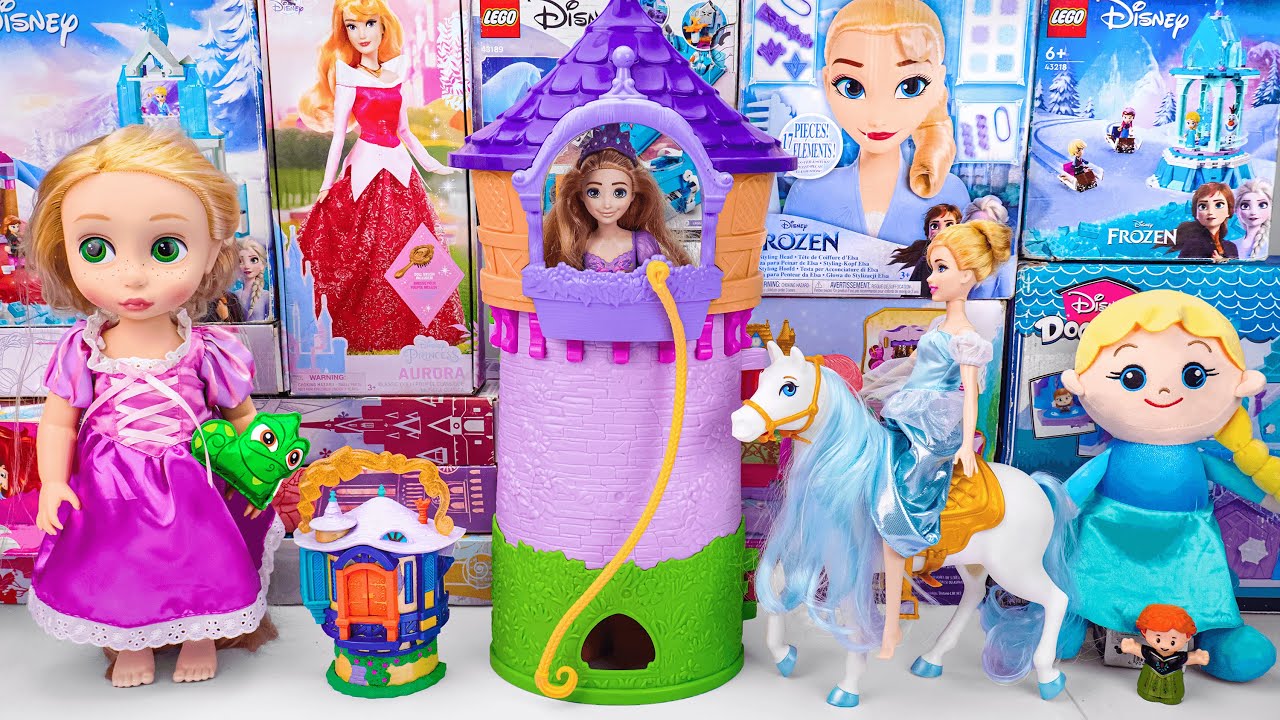 Disney Cinderella and Rapunzel Toys Unboxing | Cinderella Doll & White Horse Set | Rapunzel's Tower