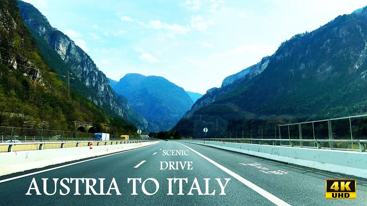 Scenic Drive Austria to Italy: Graz (AT) to Udine (IT) | 4K UHD | Drive through Beautiful Alps