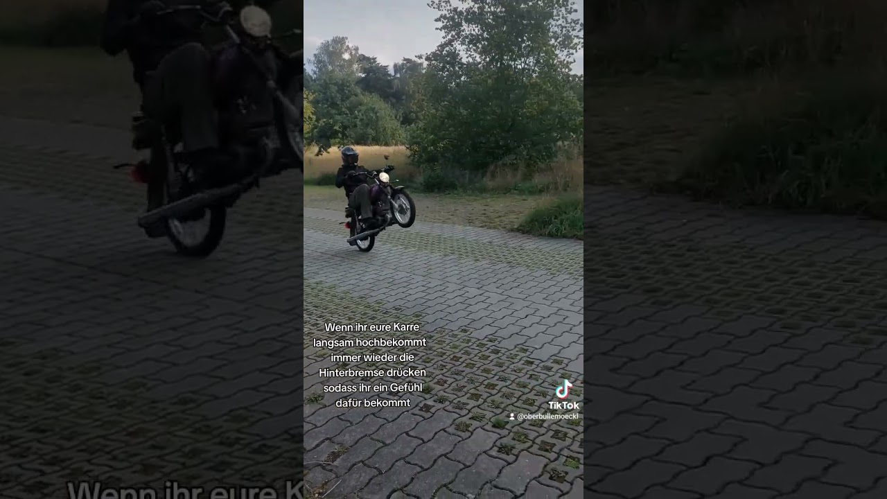 simson wheelie tutorial. tiktok @oberbullemoeckl #wheelietutorial #simson #bikelife #simsons51