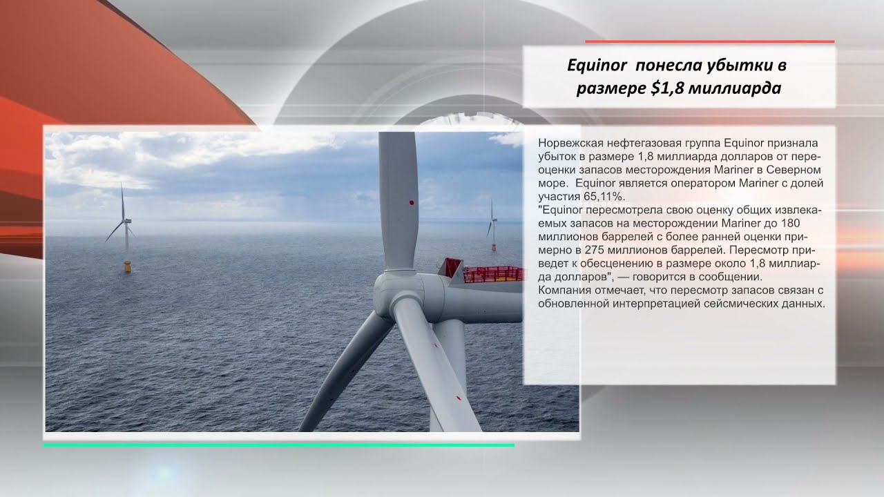 Kiplar новости. Equinor понесла убытки в размере $1,8 миллиарда.