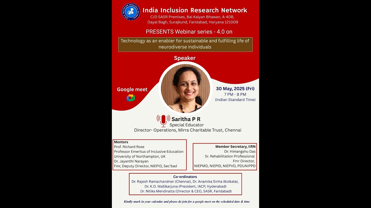 IIRN Webinar Series 4.0, Saritha P R, dt: 30th May 2025