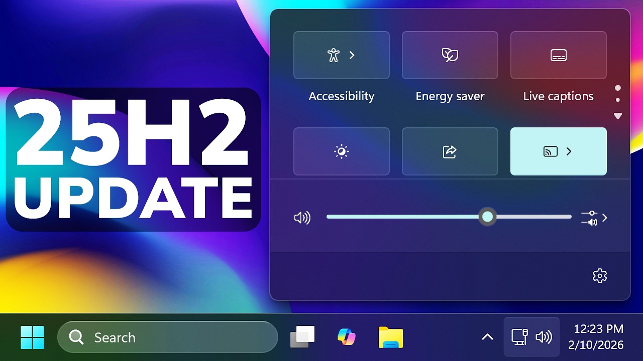 Новое обновление Windows 11 25H2 за февраль 2026 года &mdash; новые функции в основном выпуске (KB5077181)