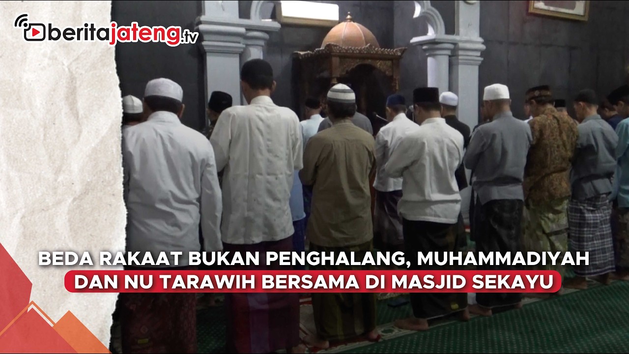 Beda Rakaat Bukan Penghalang, Muhammadiyah dan NU Tarawih Bersama di Masjid Sekayu