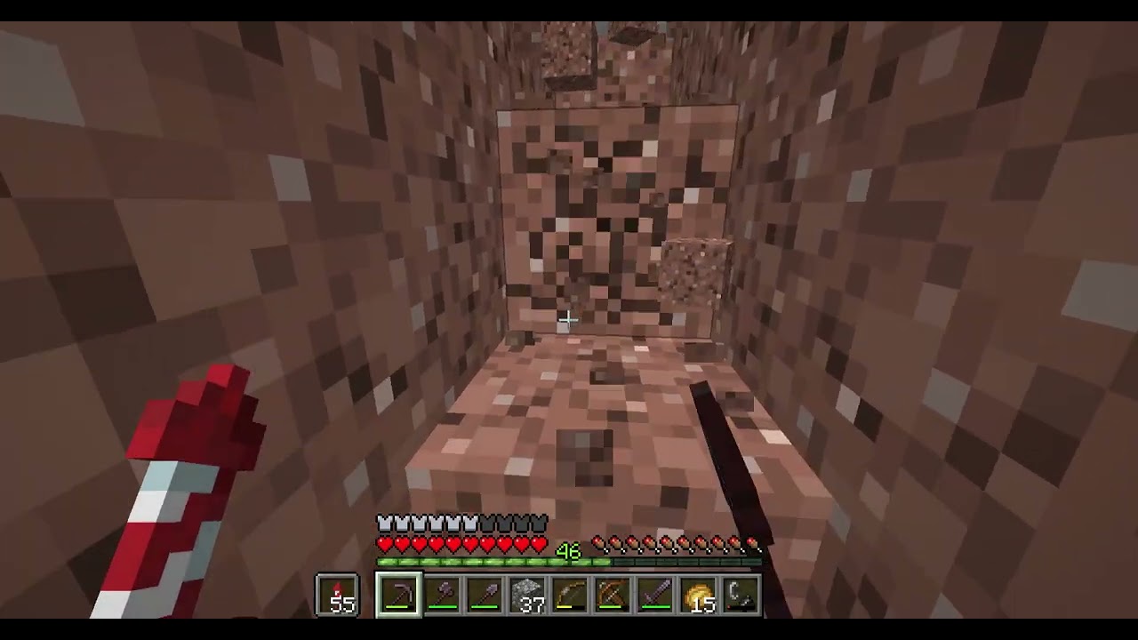 Minecraft  копаю чанк ч3