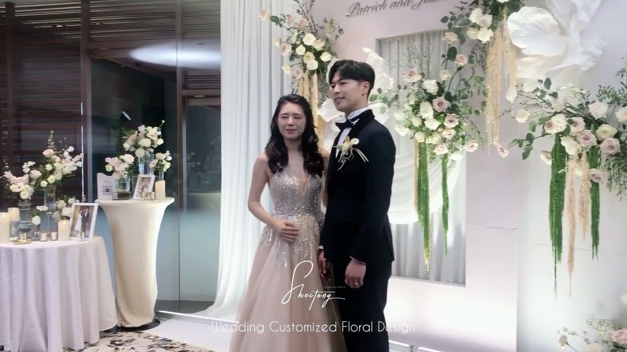 台北W飯店：Patrick & Jasmine『Sheitong Floral Deco囍堂花藝事務所』客製花藝設計 | 拍照背板區 | 婚禮佈置 | 婚禮背板 | 台北婚禮佈置 | 台中婚禮佈置