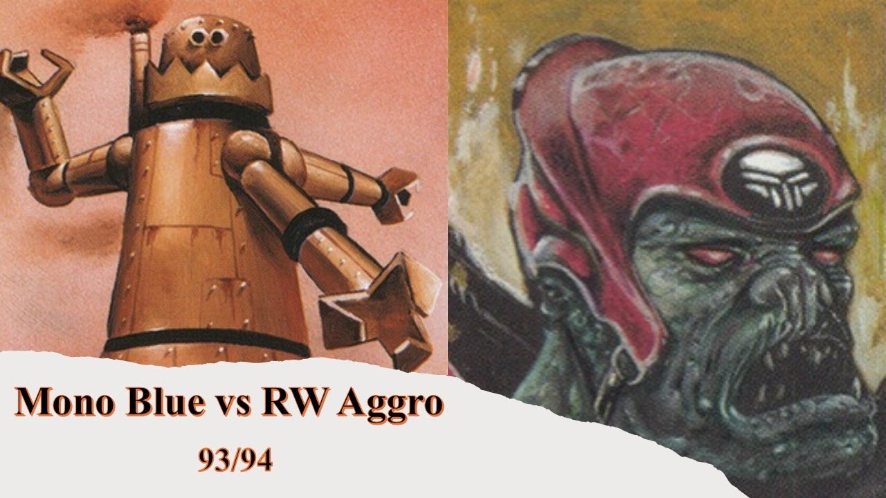 Mono Blue vs RW Aggro - X-Points - T58 - Match 3 - #oldschoolmtg - #mtg9394