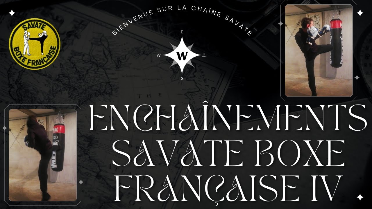 Enchaînements savate boxe française 4 ( chassé tournant)
