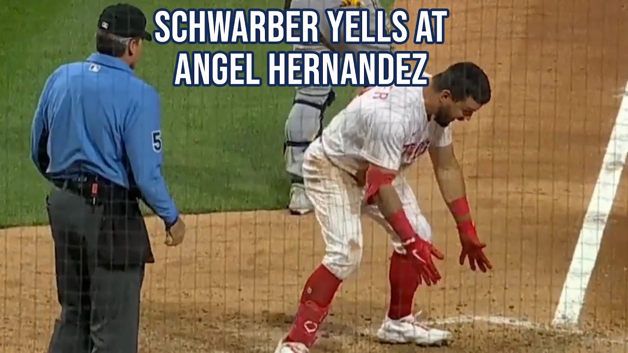 Schwarber loses his mind on Ángel Hernández, a breakdown