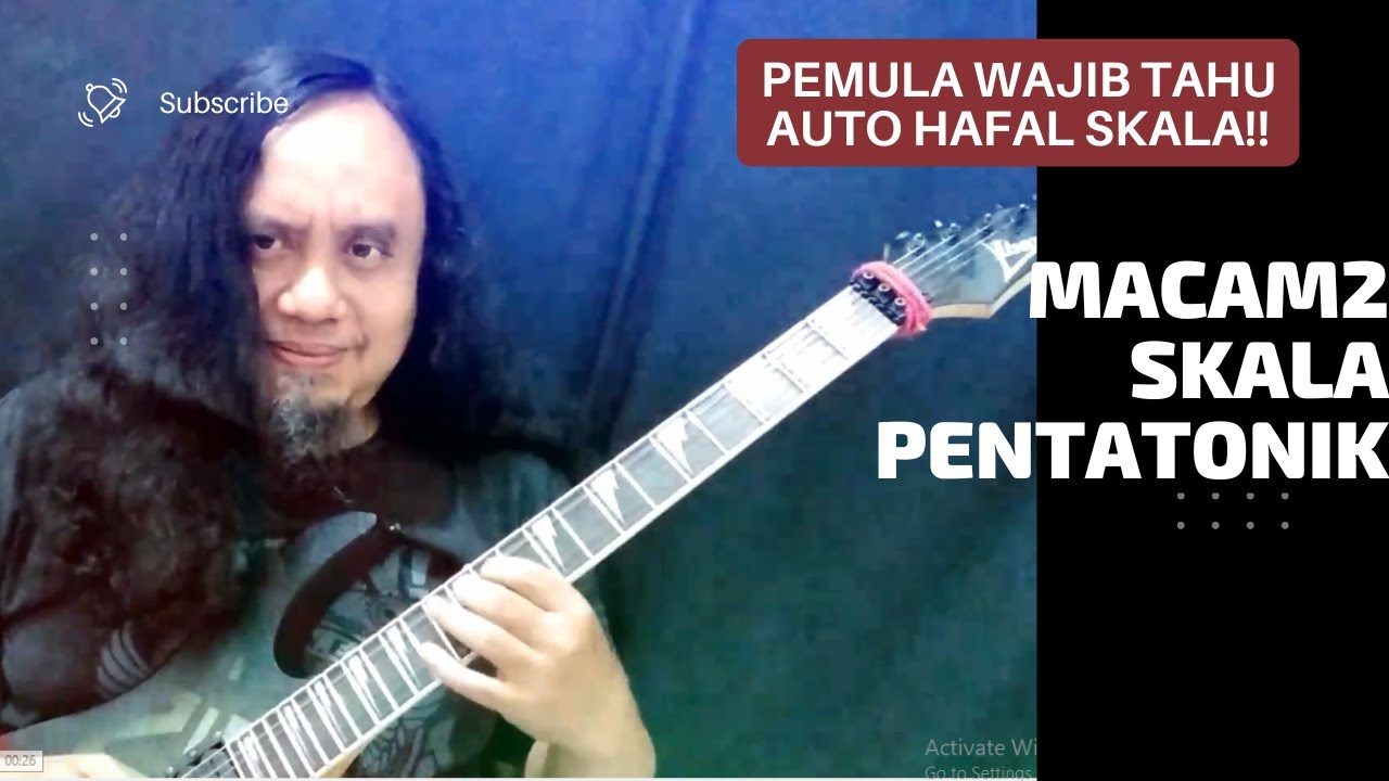 PENTATONIK SCALE TUTORIAL GITAR |TUTORIAL MELODI GITAR PENTATONIK