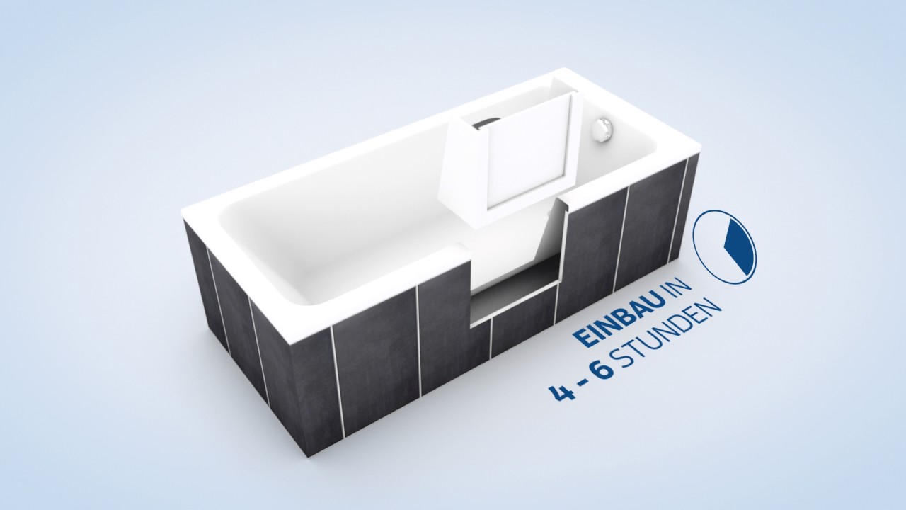 Badewannentür von BadBarrierefrei - So funktioniert der Einbau