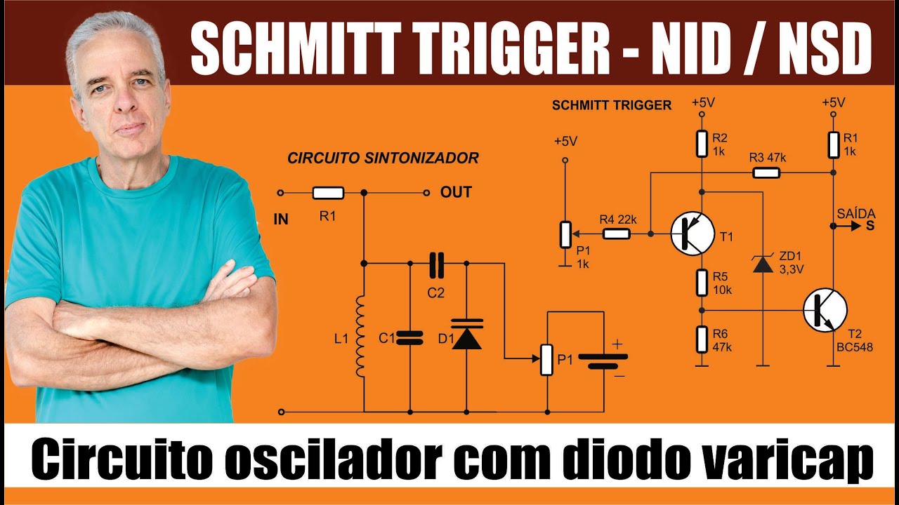 REAT&Acirc;NCIA E RESSON&Acirc;NCIA - CIRCUITO RESSONANTE COM DIODO VARICAP - SCHMITT TRIGGER