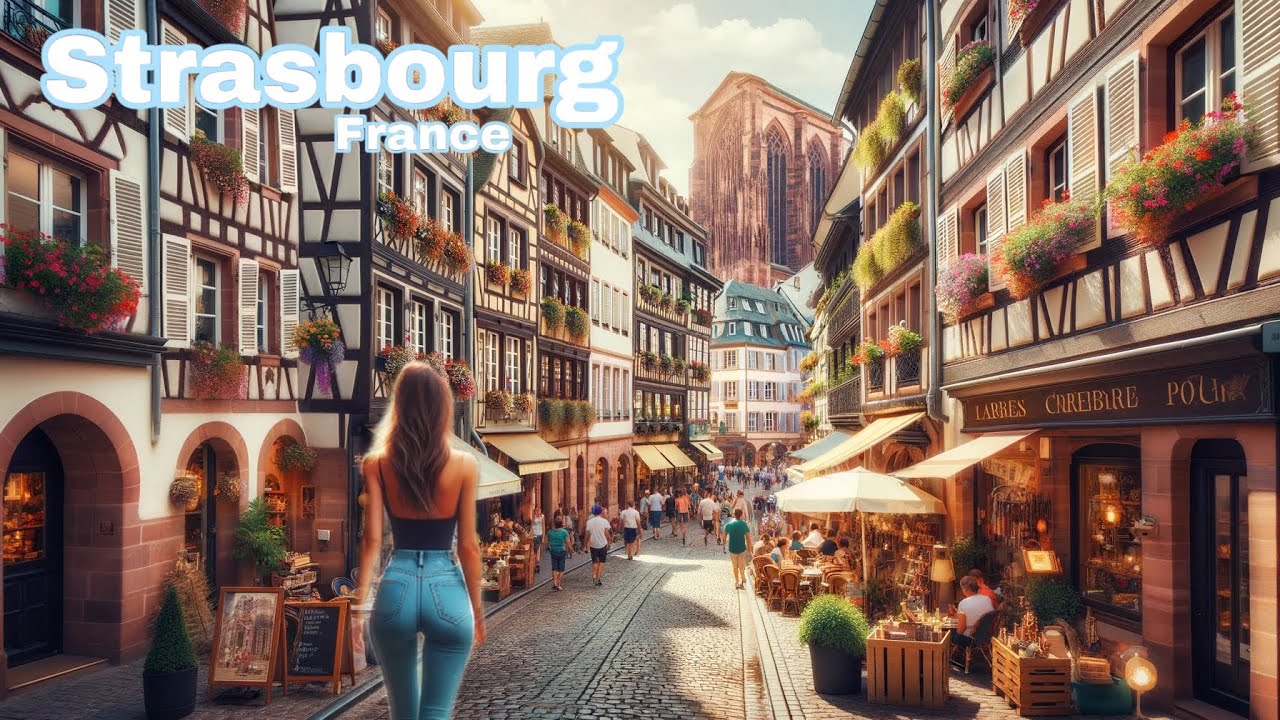 Strasbourg France 🇫🇷 - 4k HDR 60fps Walking Tour (▶68min)