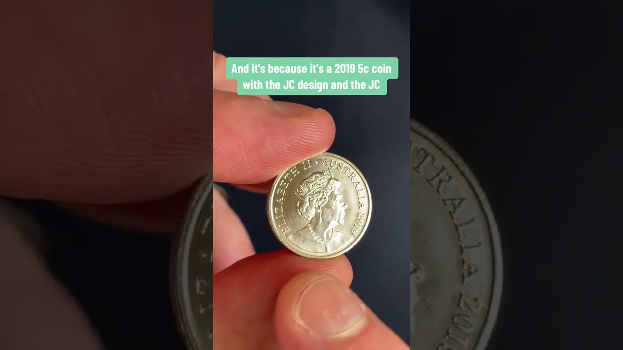 Rare Coin 2019 Five Cent Coin with the JC Design: Low Mintage Coin