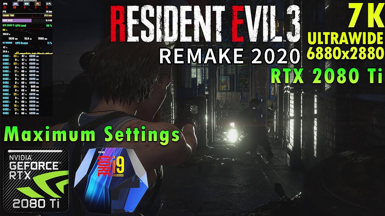 Resident Evil 3 Remake 7K ULTRAWIDE | DX12 | Maximum Settings | RTX 2080 Ti | i9 9900k 5GHz