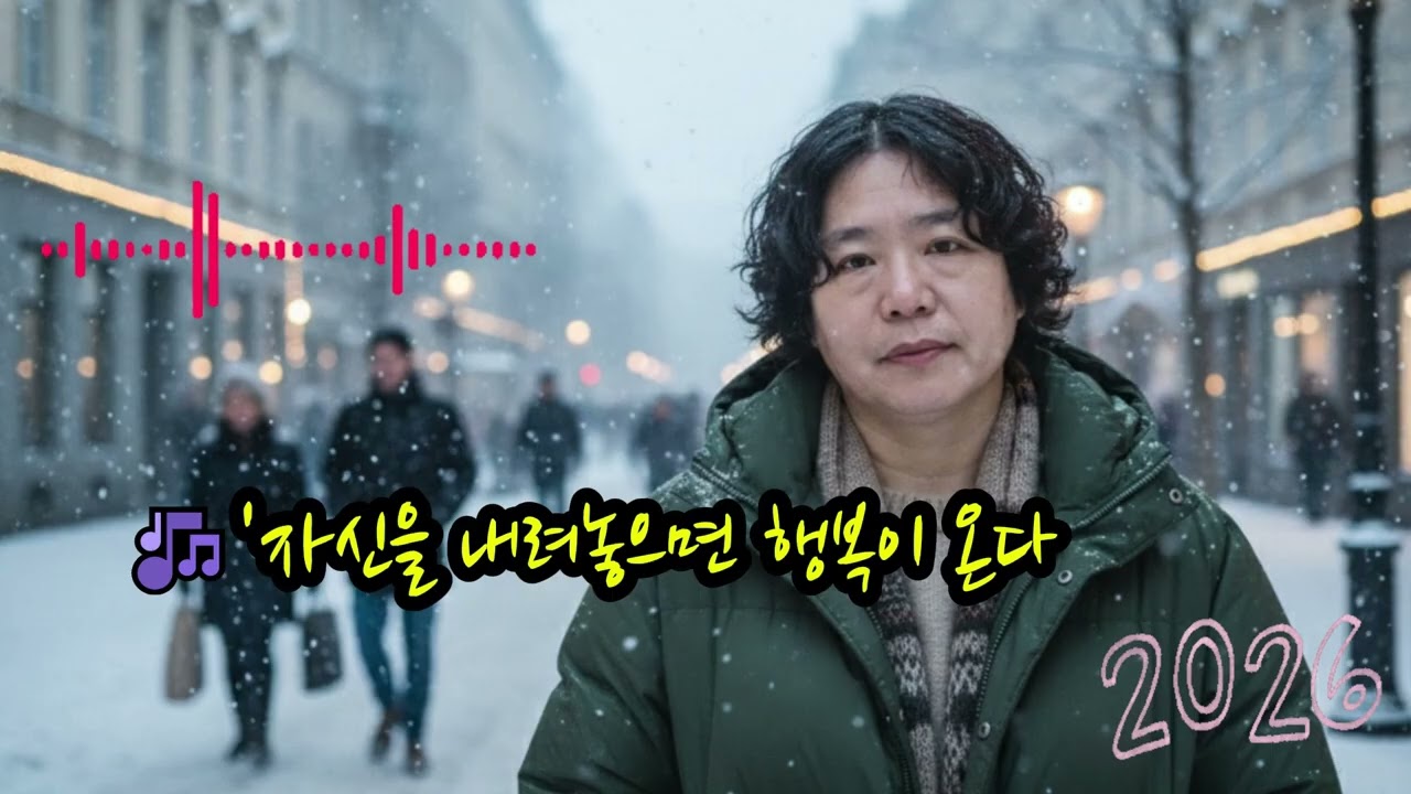 🎶'자신을 내려놓으면 행복이 온다 🌟꽉 잡은 손이 서로를 아프게 했지사랑이란 이름으로 널 가두려 했어우릴 갈라놓은 거친 현실 앞에서나는 내 욕심만 앞세워 널 힘들게 했네
