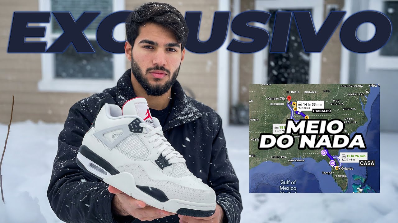 FUI ATRÁS DO NOVO JORDAN 4 FLIGHT CLUB NO MEIO DA NEVE! 