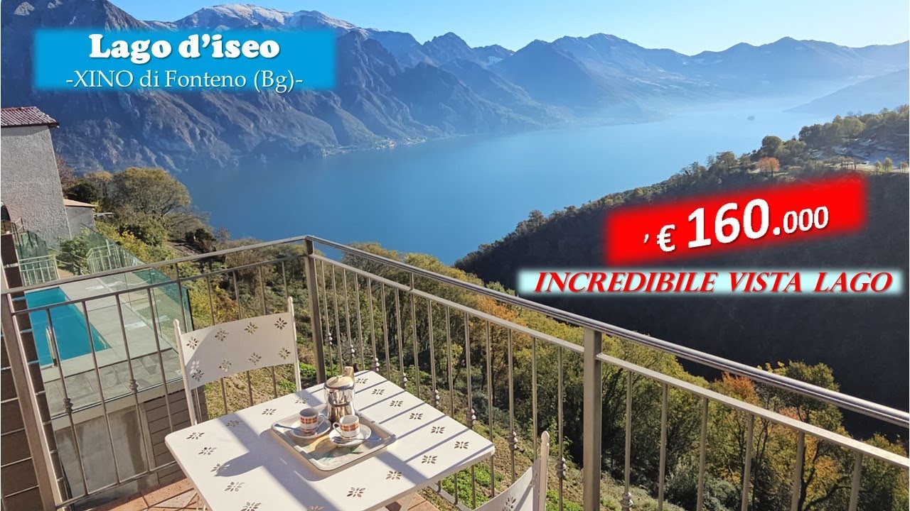NON PIU' DISPONIBILE: LAGO D'ISEO - FONTENO (BG), bilocale con piscina e vista mozzafiato