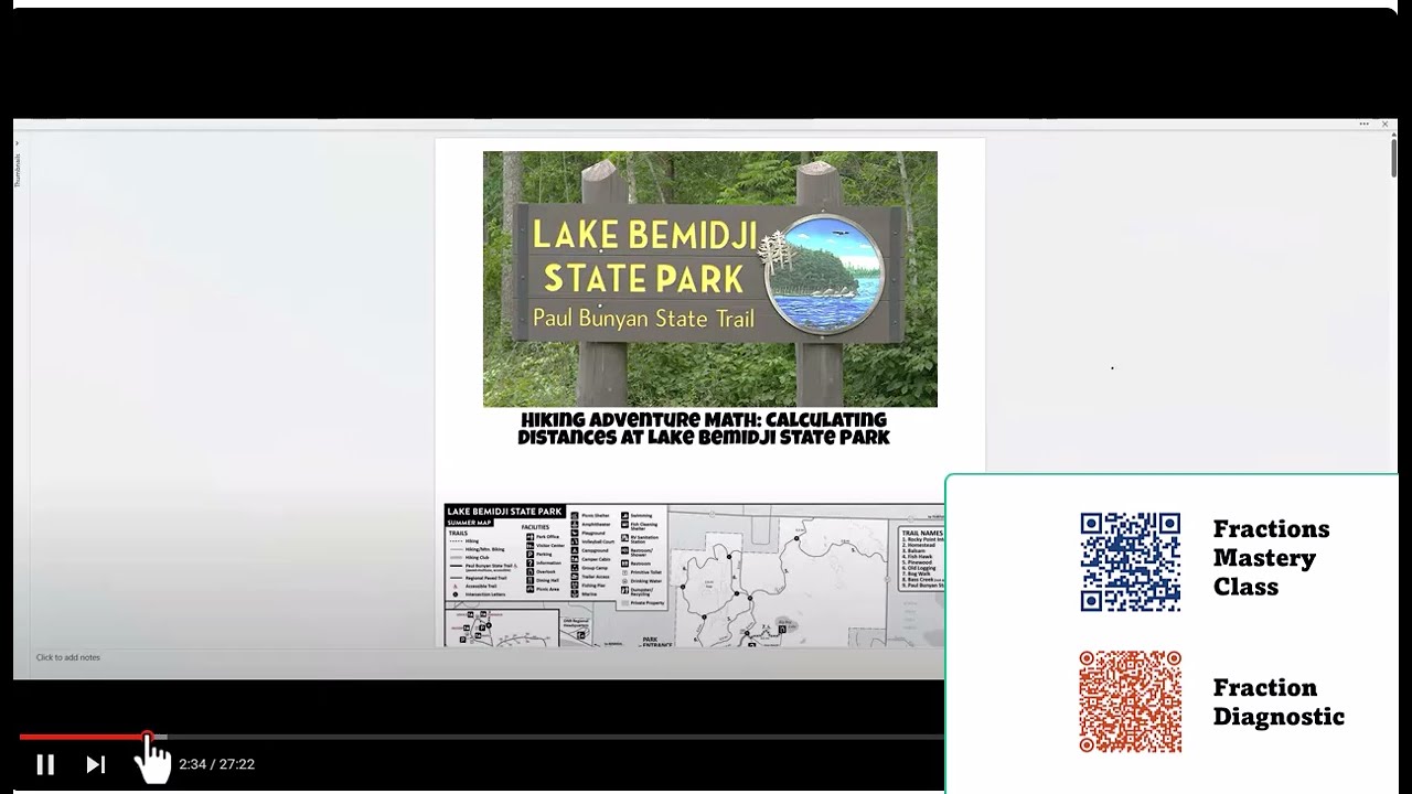 Hiking Adventure Math: Calculating Distances at Lake Bemidji State Park