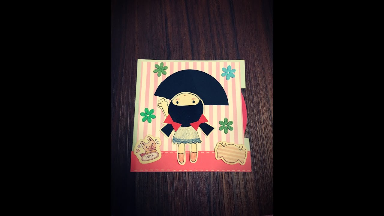 樂樂手工創意-禮物盒機關卡🎁-黑板轉轉卡Wheel Card教學影片