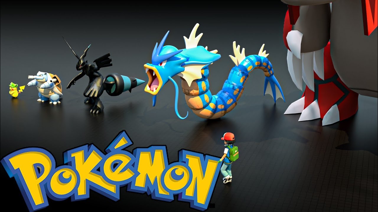+100 Pokémon Compared by Size